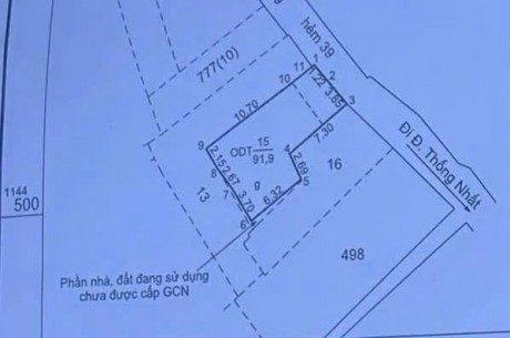 Bán đất Hẻm nhựa xe hơi Đc hẻm 39 đường Thống Nhất, phường Vũng Tàu, tp Hồ Chí Minh.